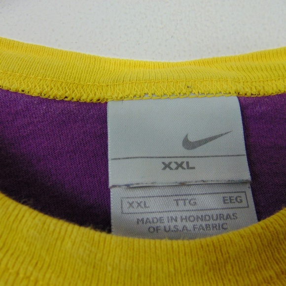 Nike Men XL Shirt Purple Graphic Tee Ringer Swoosh - Picture 3 of 4